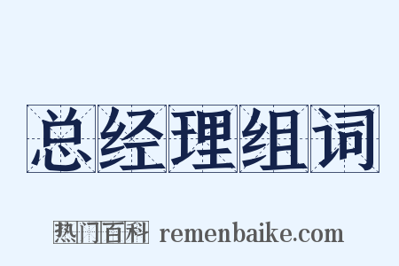 总经理组词是什么意思的图片